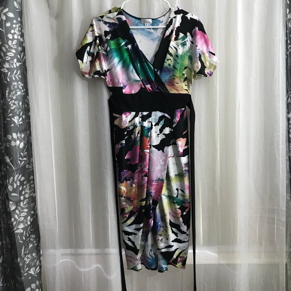 Floral wrap dress
